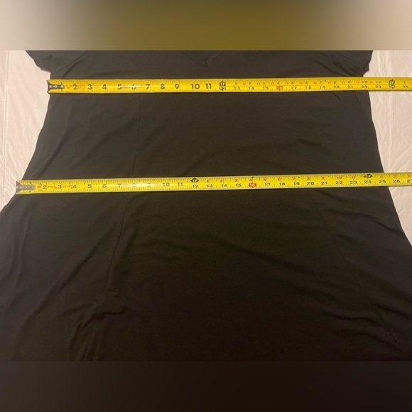 Torrid Midi Cold Shoulder Dress Black Handkerchief/Hanky Hem Strappy V-Neck Boho - Picture 12 of 13